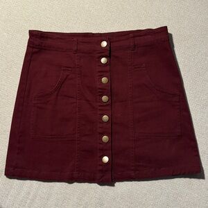 ALTAR’D STATE Burgundy Mini Skirt